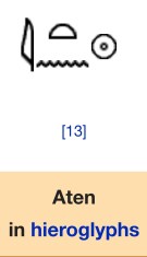 Aten in Hieroglyphics per Wikipedia